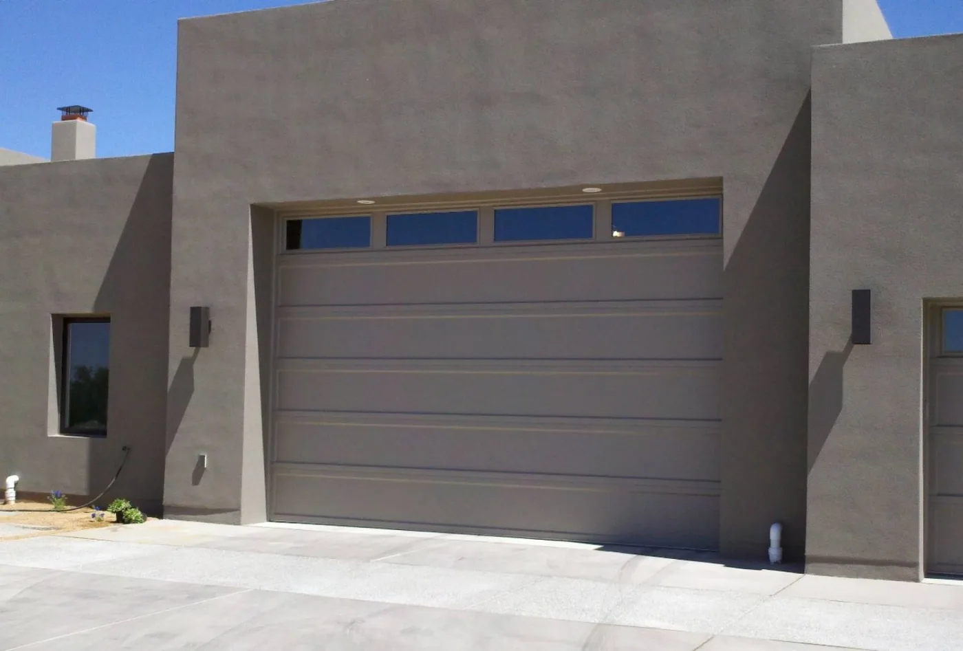 Recessed Panel garage door — example 1